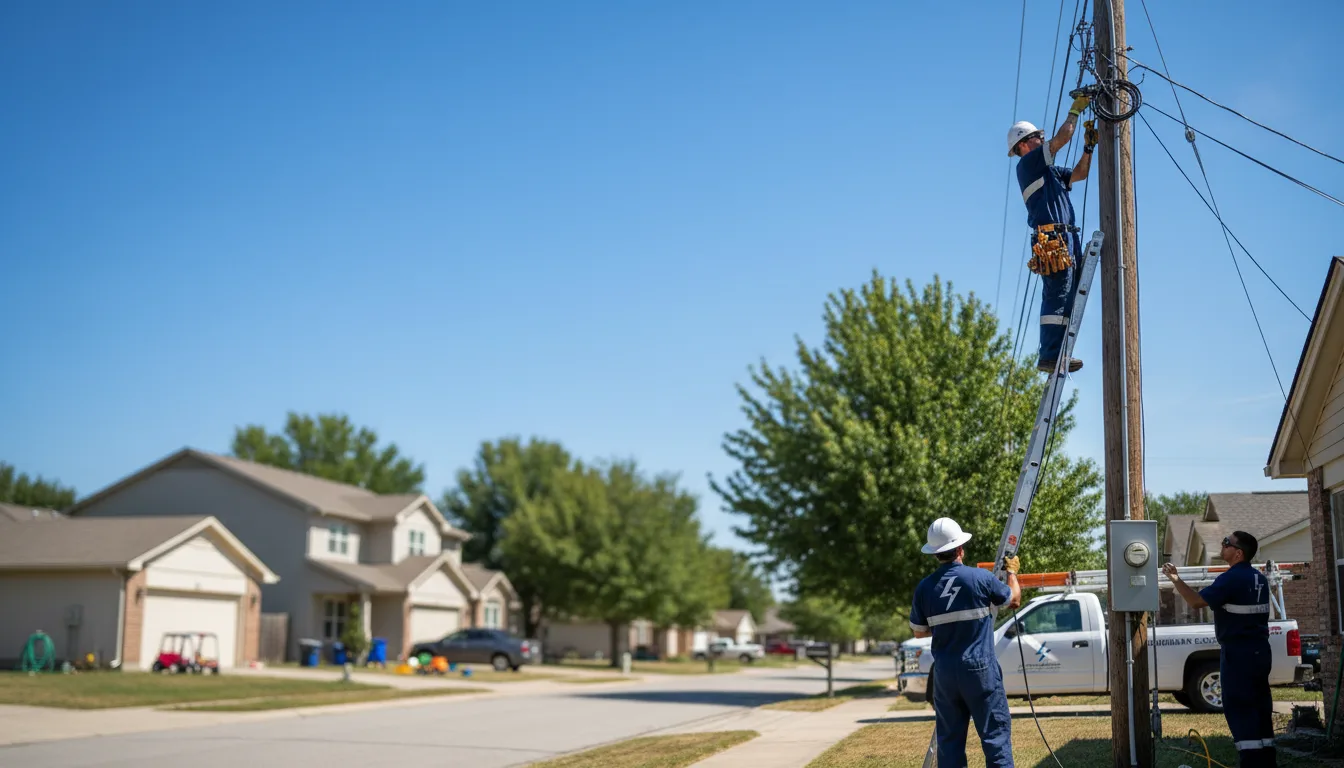 Residential electrician providing installation services in Middletown, IL